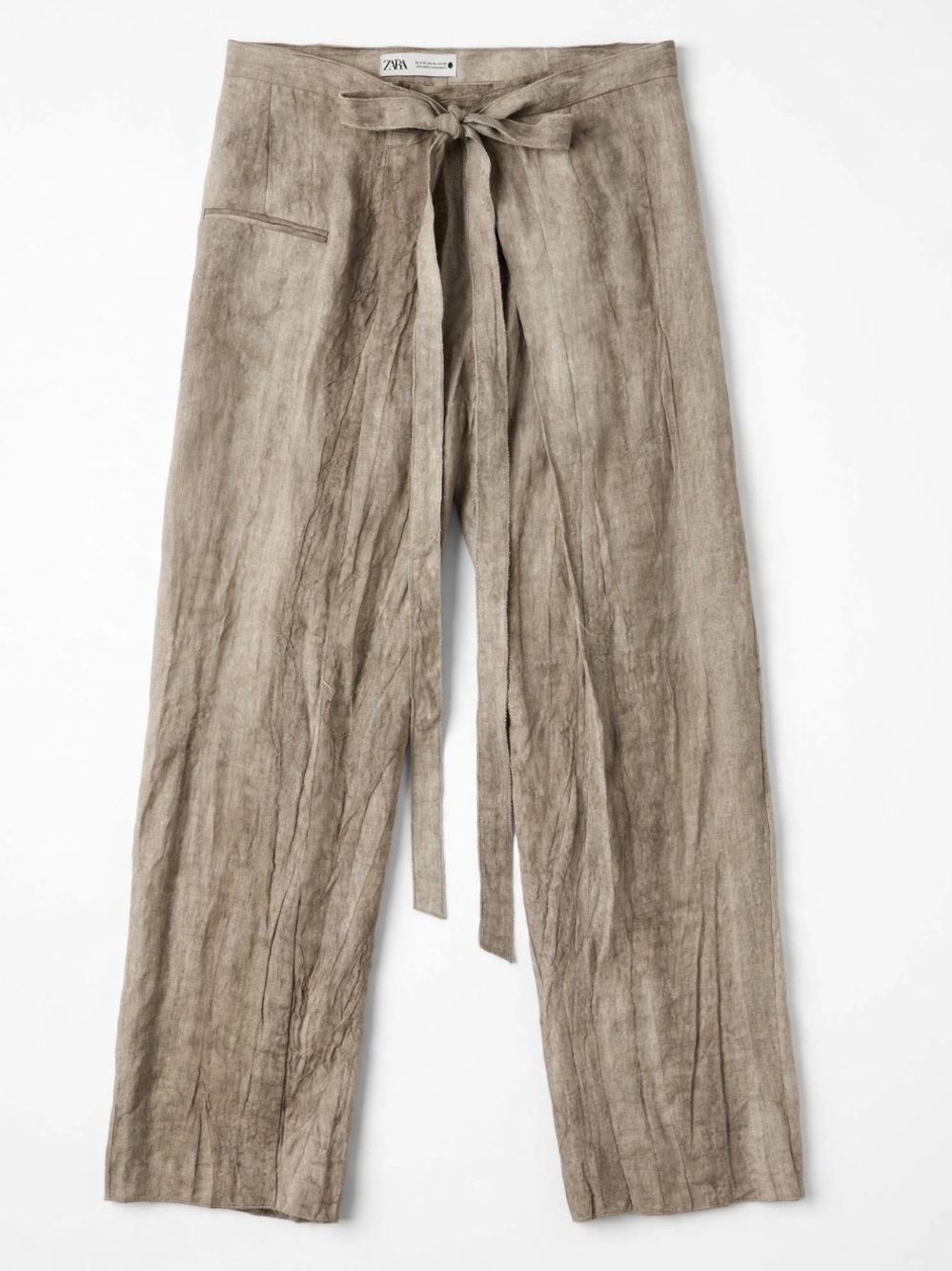 3 for $25 Zara linen wrap pants
